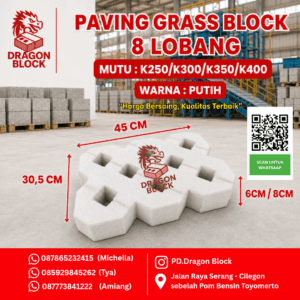 Paving Grass Block 8 Lobang
